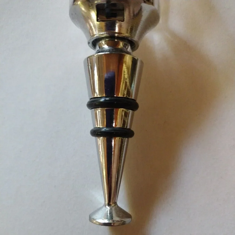 Chicago Cubs Baseball Bottle Stopper Lighted Glass With Metal Base MLB Sports
